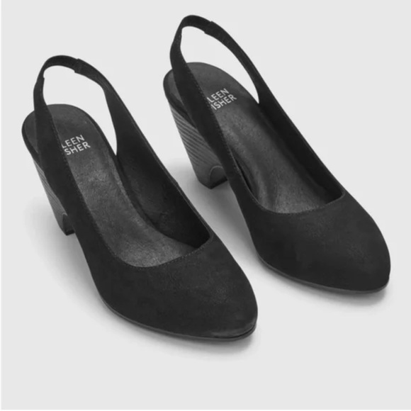 Eileen Fisher Shoes - NIB Eileen Fisher Milla Black Slingback Heels